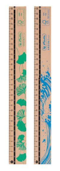 Herlitz Lineal 30cm GREENline Holz