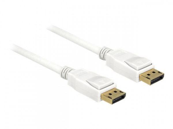 Displayport Kabel Delock DP -> DP St/St 1.00m weiß 4K