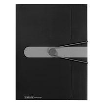Herlitz Gummizugmappe A4 PP opak schwarz