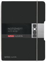 Herlitz Notizheft flex A5 40Blatt Lederoptik FSC Mix schwarz