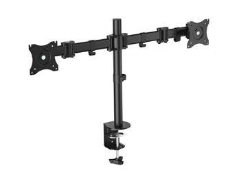 Equip Economy Stahl LCD VESA Tischmontage f. 2 Monitore 360°