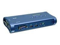 TRENDnet KVM 4-Port USB Switch Kit mit Audio