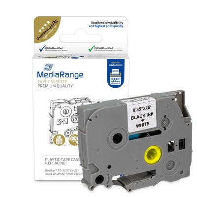 MediaRange Schriftbandka. Brother TZ-221/TZe-221 9mm 8m schw