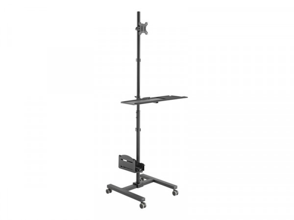 Equip Bodenstandhalter 17"-32"/ 1TFT 8kg 1Ablage Höhe sw