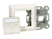 Equip RJ45 Dose Wandplatte für Unterputz Reinweiss 50