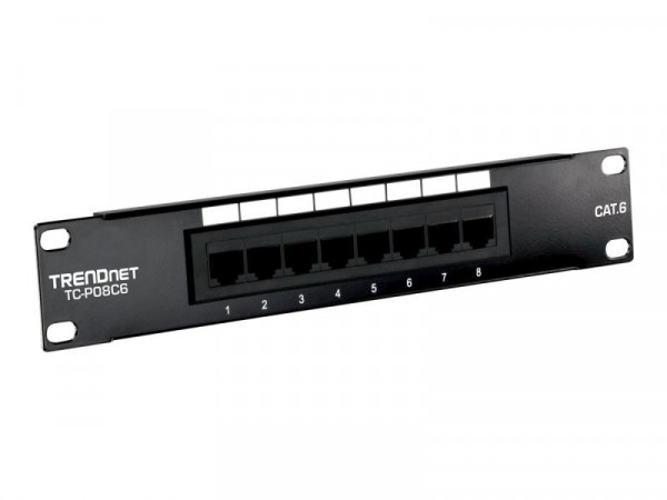TRENDnet Patchpanel 8-Port Cat. 6 ungeschirmt (10" wide) 