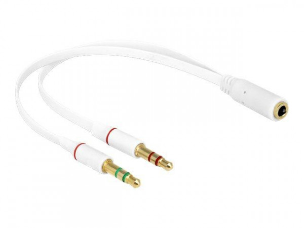 iPhone Adapter Delock 4Pin Klinke -> 2x 3Pin Klinke Bu/St
