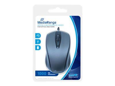 MediaRange Maus optisch 3 Tasten inkl. Scrollrad 1000dpi