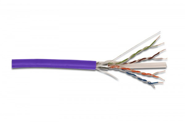 DIGITUS Instal-kab Cat6 F/UTP tw.Pair 100m violett
