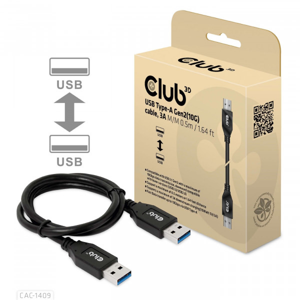 Club3D Kabel USB Typ-A Gen2 0,5m 10 Gbps