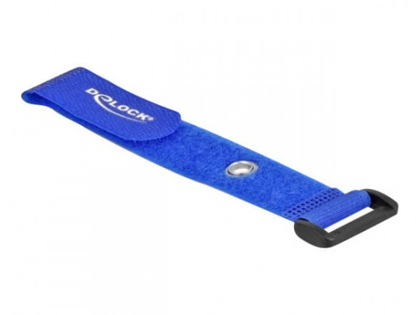 DELOCK Klett-Kabelbinder mit Schlaufe und Befestigungsöse L