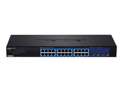 TRENDnet Switch 28-Port Gbit 24* Gbit 4 * 10G SFP+ Slots 19"