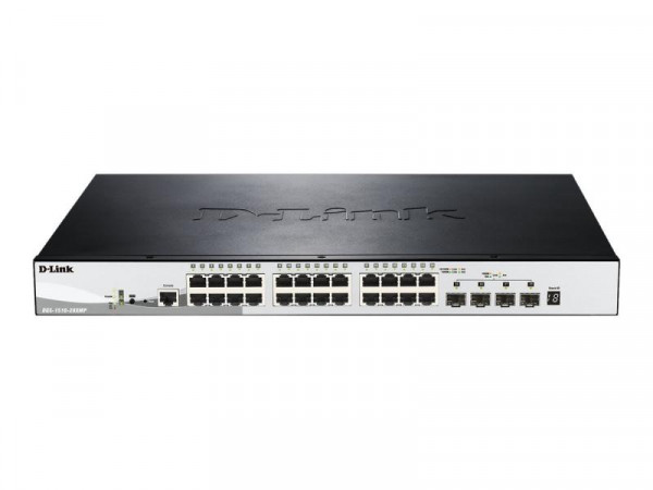 Switch 440mm D-Link DGS-1510-28XMP 4*SFP+/24*GE PoE