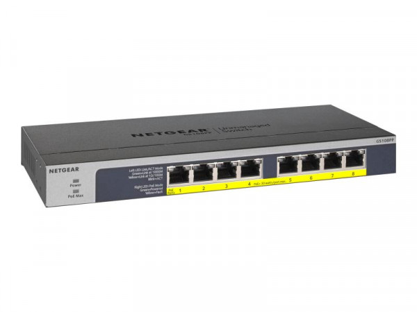 Switch NETGEAR 8x GE GS108PP-100EUS unmanaged POE