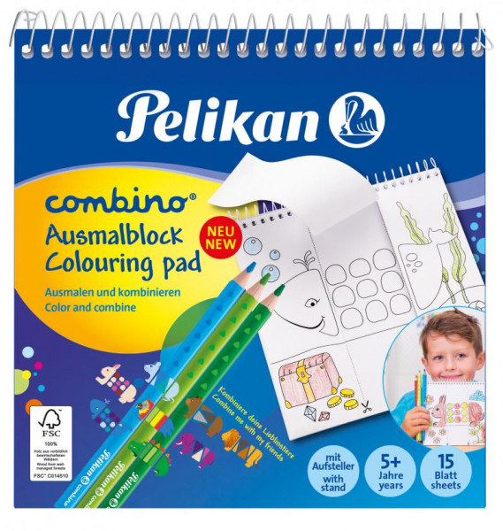 Pelikan Malblock Combino 15x15cm 15 Blatt spiral