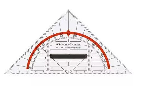 FABER-CASTELL Geometrie-Dreieck klein mit Griff 14cm