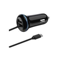 2GO USB-Kfz-Ladegerät Type C, schwarz