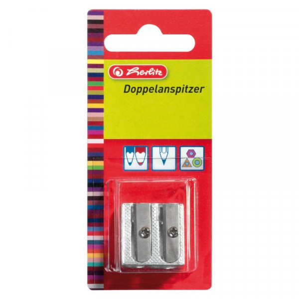 Herlitz Doppelanspitzer Metall Keilform 2 Durchmesser
