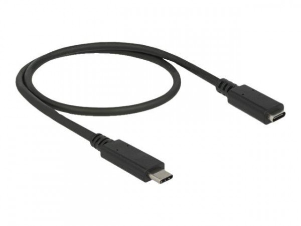 Delock Verlängerungskab. USB/C St > Bu SuperSpeed 0.5m schwa