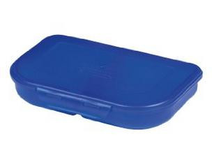 Herlitz Brotdose Blau 23x15.5x4cm 2tlg. Push-Verschluss
