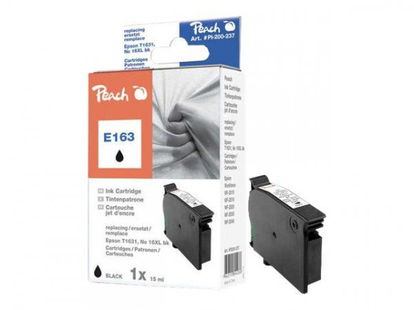 Peach E163 - 15 ml - Schwarz - Tintenpatrone (Alternative zu: Epson T1631)