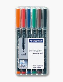 STAEDTLER Folienstift Lumocolor F perm 6St