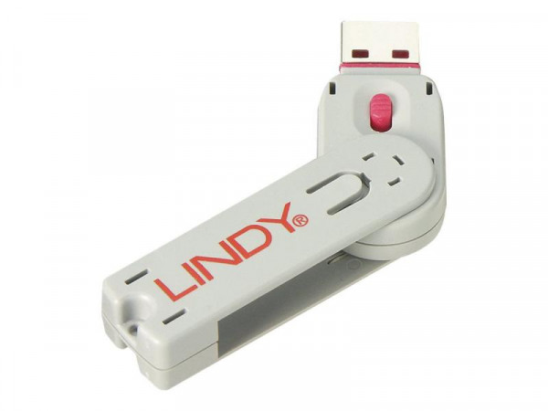 Lindy SchlÃ¼ssel fÃ¼r USB Port Schloss pink