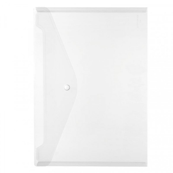Herlitz Dokumententasche A4 PP transparent farblos Druckknop