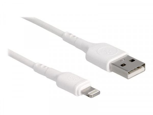 DELOCK USB Ladekabel für iPhone, iPad, iPod weiß 30 cm