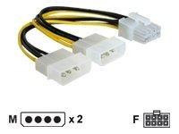 Stromkabel Delock 2x Molex 4pin St -> PCI Express 8pin inter