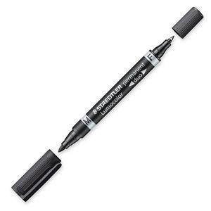 STAEDTLER Zweispitzmarker Lumocolor perm schwarz 10 Stück