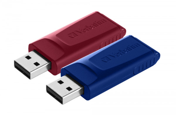 USB-Stick 2x 32GB Verbatim 3.2 Store'n GO Slider red & blue