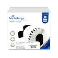 MediaRange Endlospapieretikett Brother 62mm 30,48m sw auf we