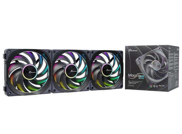 Seasonic Lüfter MagFlow 1225PWM ARGB 120*120*120 3-Fan Kit