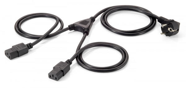 Equip Y-Netzanschlusskabel Schuko -> 2x IEC C13 St/Bu 1.8m