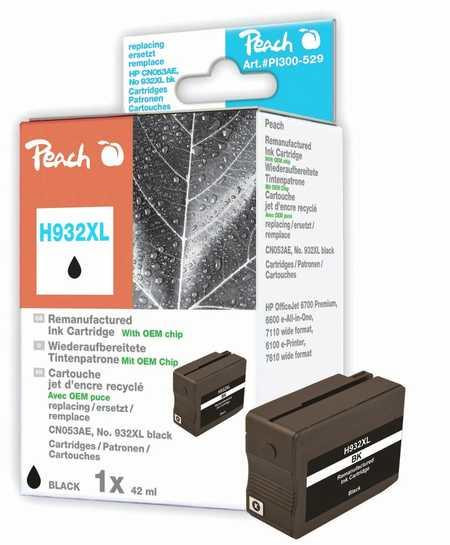 Peach 319108 Tintenpatrone Schwarz 42 ml 1510 Seiten