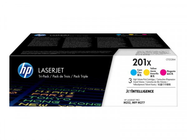 Toner HP 201X 3erPack yellow/magenta/cyan CF253XM