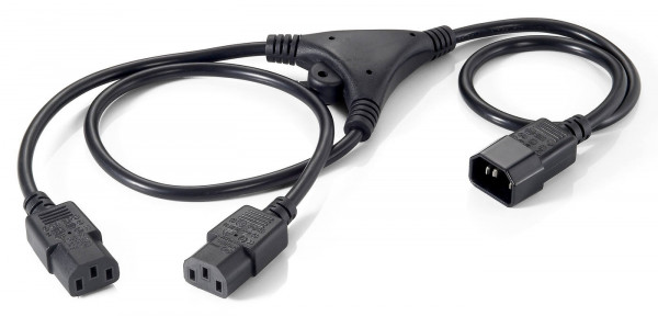 Equip Y-Netzverlängerung IEC C14 -> 2x IEC C13 St/Bu 1.6m