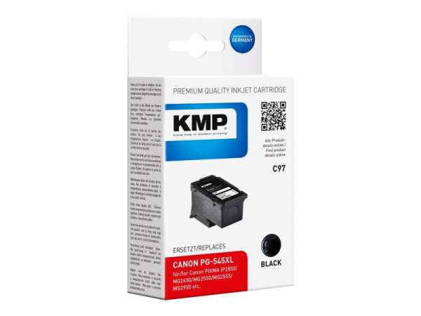 KMP Patrone Canon PG545XL black 400 S. C97 refilled