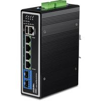 TRENDnet Switch 6-port Industrial Gbit L2 Managed PoE++ DIN