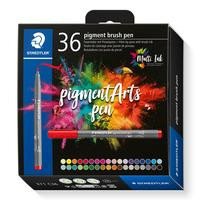 STAEDTLER MultiInk Pigment Arts brush pen 36er-Set sort.