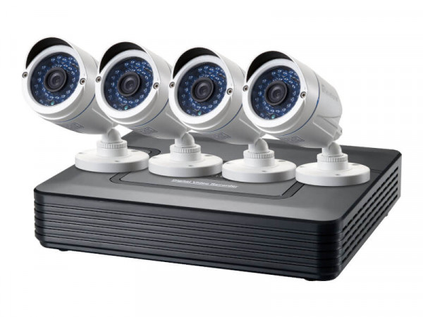 LevelOne CCTV 8-Kanal Fix Out H.265 IR 4xCam inkl.