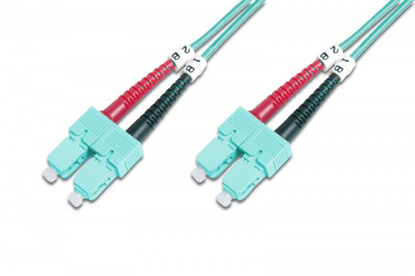 DIGITUS LWL Patchkabel SC -> SC 1.00m Multimode Duplex OM3