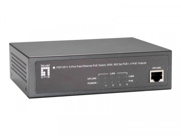 LevelOne Switch 5x FE FEP-0511 65W 4xPoE