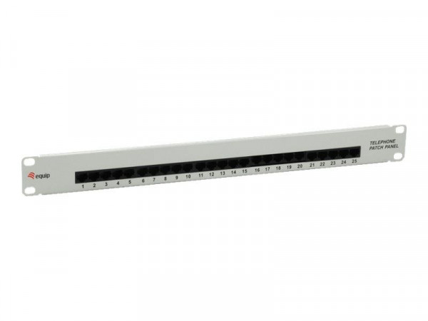 Equip Patchpanel 25x RJ45 Cat3 19" 1HE ISDN hellgrau