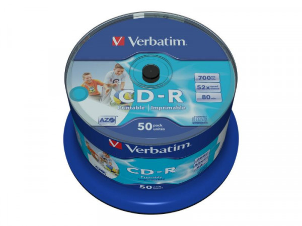 CD-R Verbatim 700MB 50pcs Pack 52x Spindel azo wide