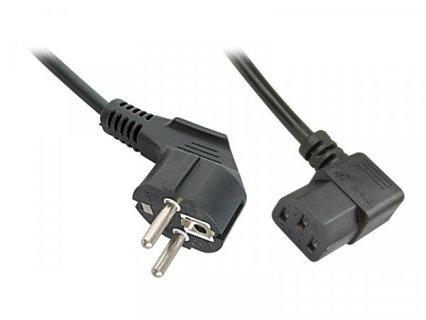 Lindy IEC Netzkabel abgewink. 2m Schuko-rechtwinkl. IEC 3