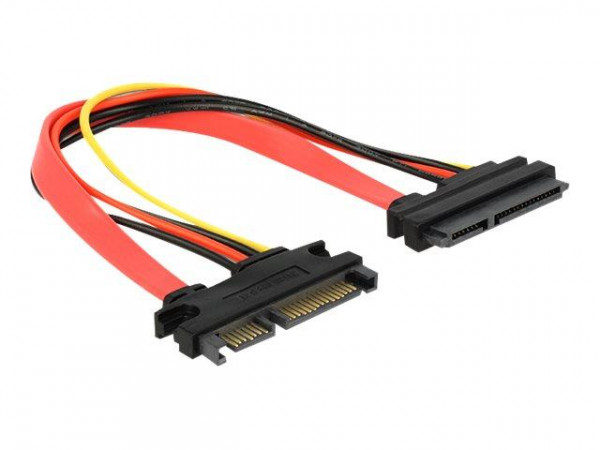 SATA-Verl. Delock SATA 22pin -> SATA 22pin St/Bu 0.20m rot