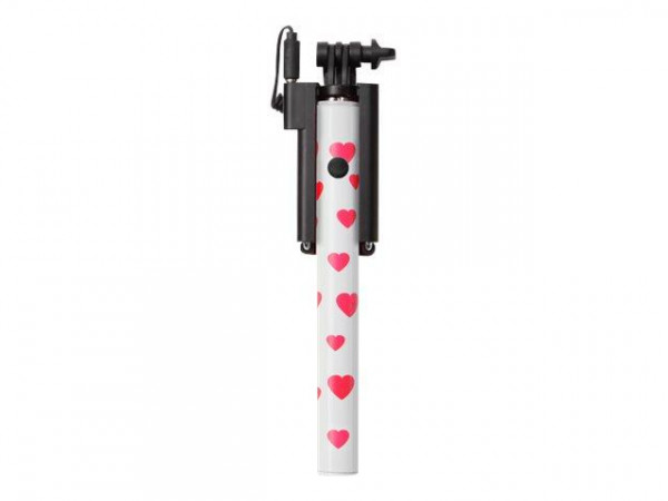 Selfie-Stick Ultron cable mini Hot Shot white pink heart