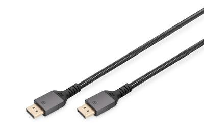 DIGITUS DisplayPort Anschlusskabel 3m Aluminium schwarz